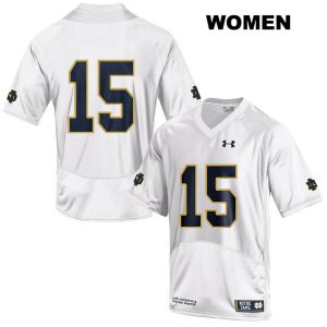 Notre Dame Fighting Irish Women's Phil Jurkovec #15 White Under Armour No Name Authentic Stitched College NCAA Football Jersey OBU8899MV